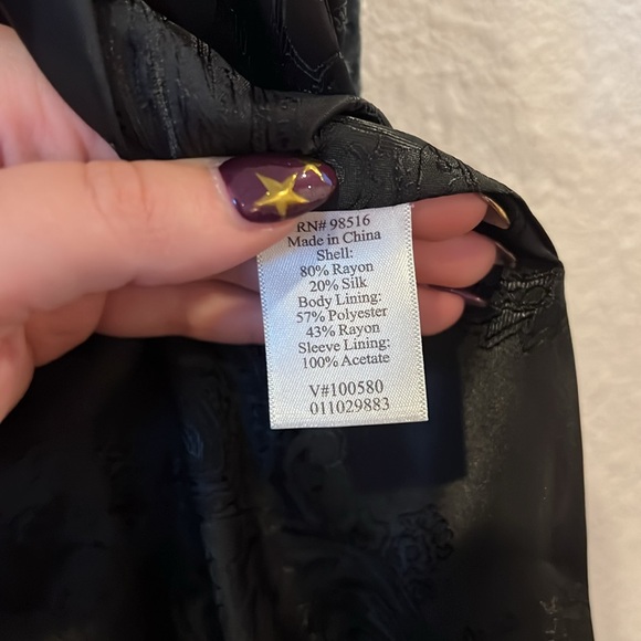 Coldwater Creek Velvet Duster Blazer Jacket Teal Blue Size 6P - Picture 7 of 7